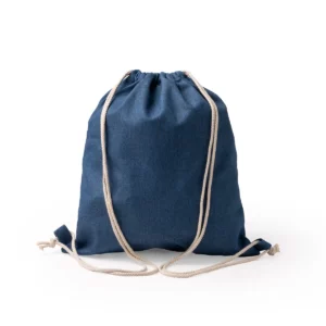 Mochila vaquera Stamina Boney 1073, vaquero, vista de la mochila cerrada con las cuerdas extendidas