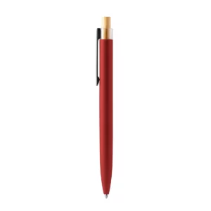 Bolígrafo de aluminio reciclado Stamina Tansa 1078, rojo oscuro, vista frontal del bolígrafo