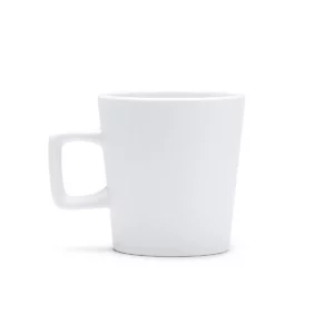 Taza de cerámica mate Stamina Galvan 1133, blanco, vista frontal del producto