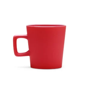 Taza de cerámica mate Stamina Galvan 1133, rojo, vista frontal del producto