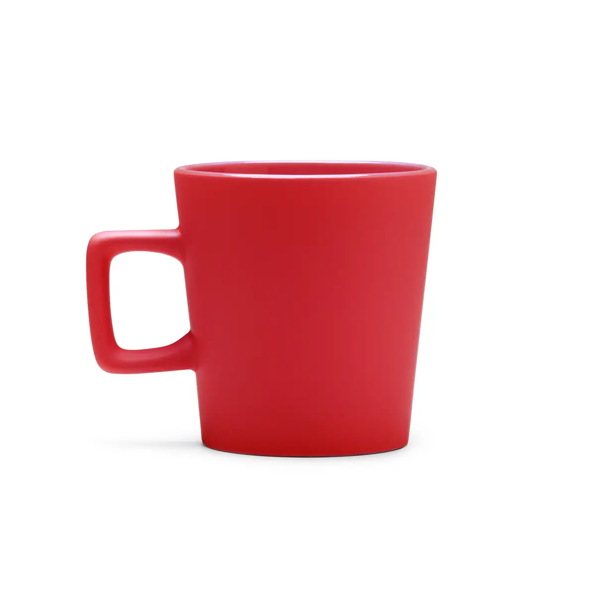 Taza de cerámica mate Stamina Galvan 1133 2 Taza de cerámica mate Stamina Galvan 1133, rojo, vista frontal del producto
