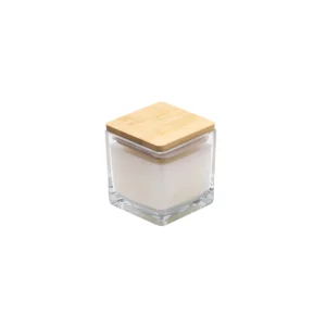 Vela aromática Stamina Rocix 1171, blanco, vista superior en perspectiva de la tapa