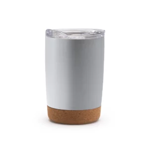 Vaso de acero reciclado Stamina Kilvex 1172, plata, vista frontal del producto