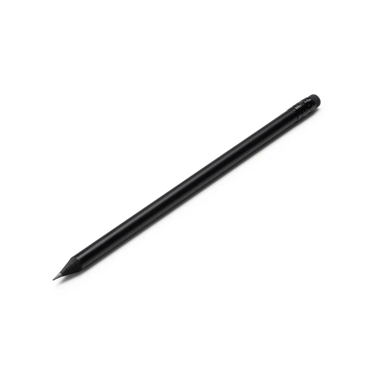 Lápiz de madera negro Stamina Konax 1185 3 Lápiz de madera negro Stamina Konax 1185, negro, vista del lápiz de perfil oblicuo