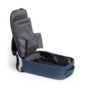 Mochila para portátil Stamina Norden 1200, dénim vigoré, vista de la mochila abierta