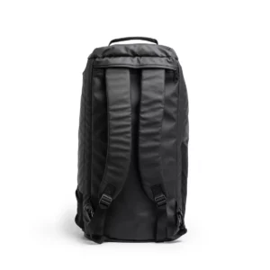 Bolso mochila Stamina Fantom 1201, negro, vista posterior con las cintas de mochila desplegadas