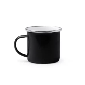 Taza metálica Stamina Cardif 1213, negro, vista frontal del producto