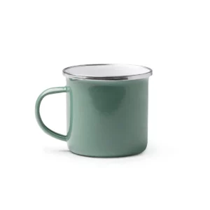 Taza metálica Stamina Cardif 1213, verde salvia, vista frontal del producto