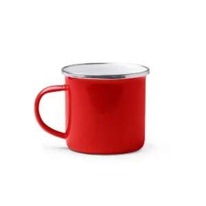 Taza metálica Stamina Cardif 1213, rojo, vista frontal del producto