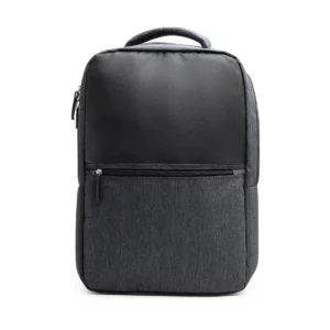 Mochila de RPET Stamina Kiton 1235, negro vigoré, vista frontal de la mochila