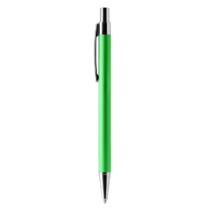 Bolígrafo de aluminio reciclado Stamina Rodal 1239, verde helecho, vista frontal del bolígrafo