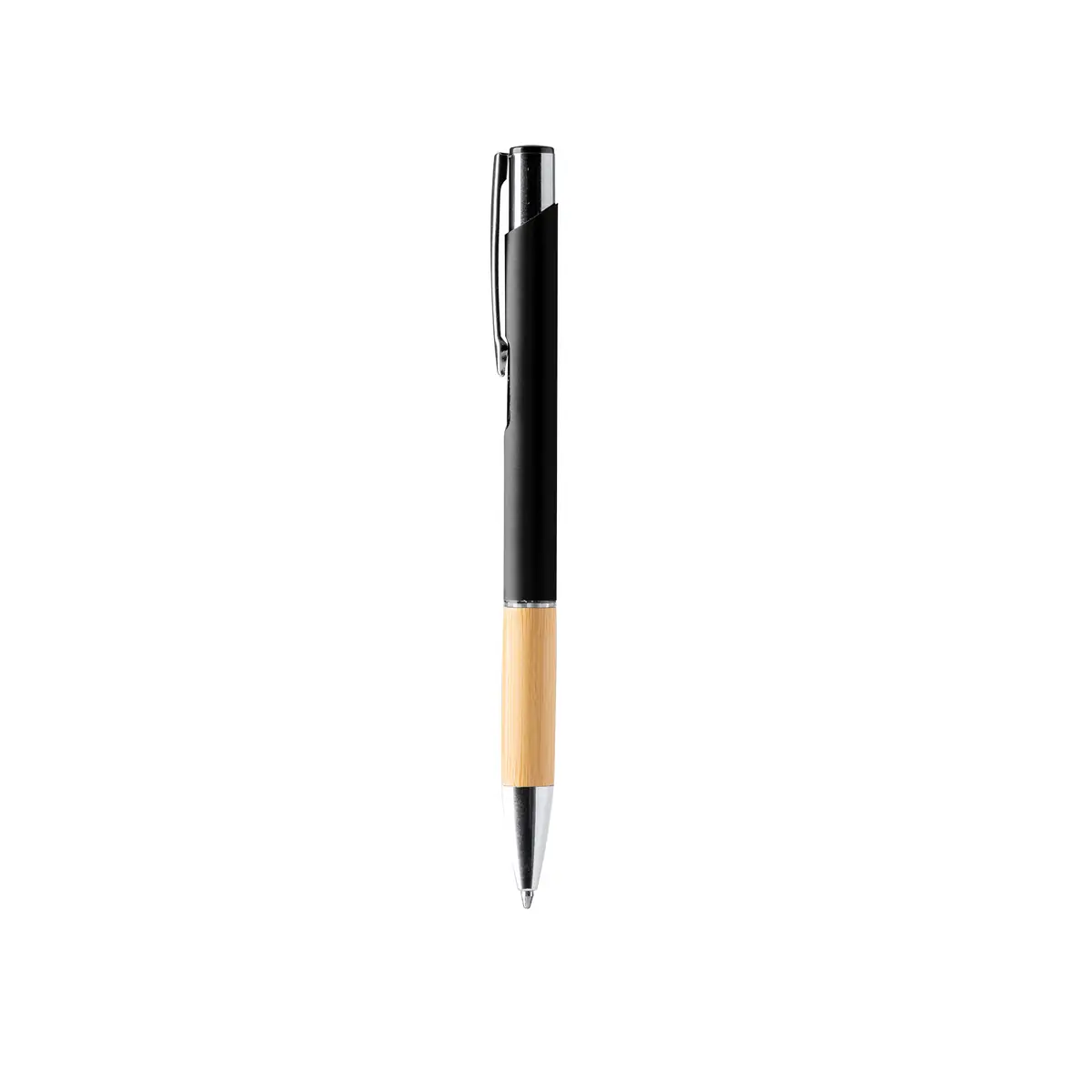 Bolígrafo de aluminio Stamina Borux 1244 6 Bolígrafo de aluminio Stamina Borux 1244, negro, vista frontal del bolígrafo