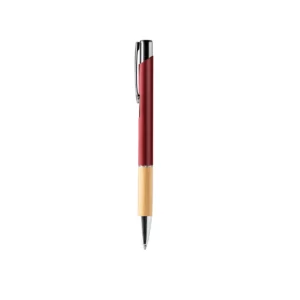Bolígrafo de aluminio Stamina Borux 1244, rojo oscuro, vista frontal del bolígrafo