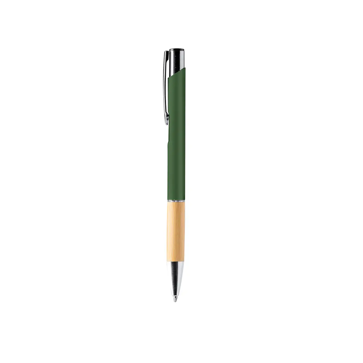 Bolígrafo de aluminio Stamina Borux 1244 9 Bolígrafo de aluminio Stamina Borux 1244, verde oscuro, vista frontal del bolígrafo