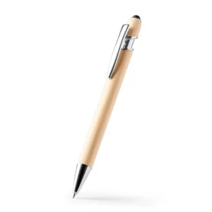 Bolígrafo puntero de bambú Stamina Varel 1245, crudo, vista del bolígrafo en perspectiva