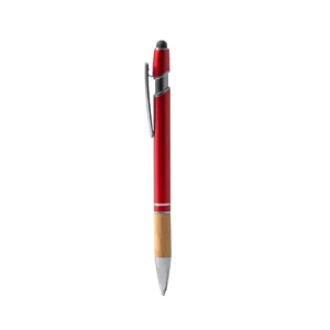 Bolígrafo con puntero Stamina Dekel 1246, rojo, vista frontal del bolígrafo