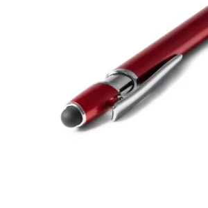 Bolígrafo con puntero Stamina Dekel 1246, rojo, detalle del puntero táctil y el clip