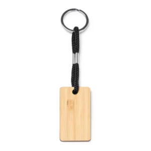 Llavero de madera Stamina Yeste 1253, diseño rectangular, vista frontal del llavero