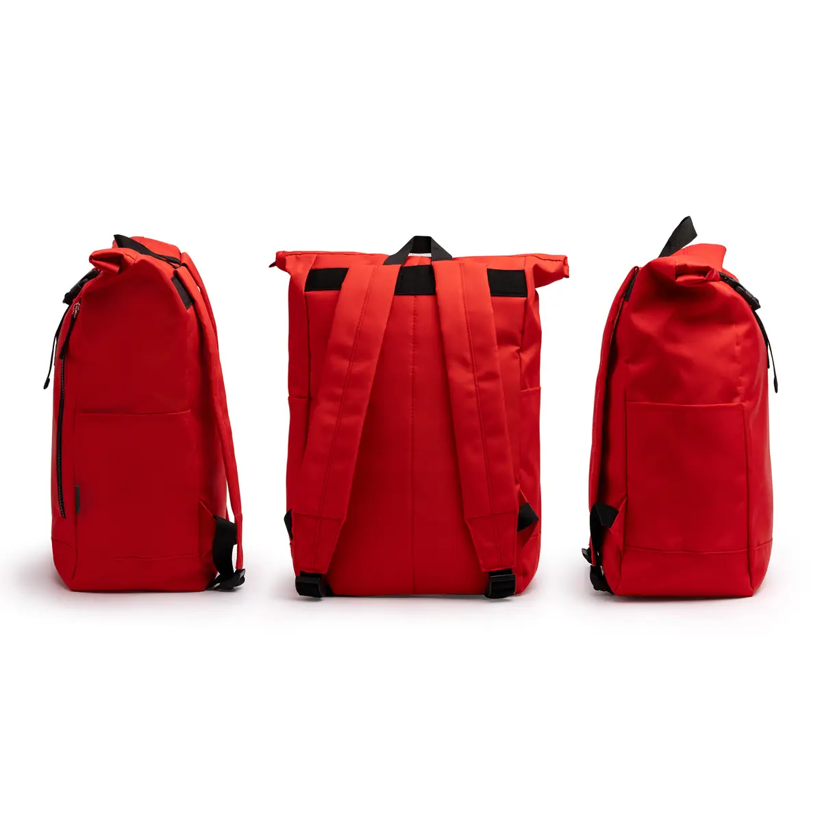 Mochila extensible Stamina Dronte 1254 12 Mochila extensible Stamina Dronte 1254, rojo, vistas laterales y posterior de la mochila