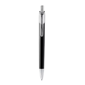 Bolígrafo de aluminio reciclado Stamina Borg 1275, negro, vista frontal del bolígrafo