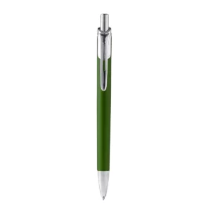 Bolígrafo de aluminio reciclado Stamina Borg 1275, verde helecho, vista frontal del bolígrafo