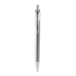 Bolígrafo de aluminio reciclado Stamina Borg 1275, plata, vista frontal del bolígrafo