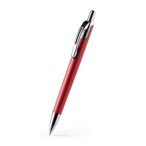 Bolígrafo de aluminio reciclado Stamina Borg 1275, rojo, vista del bolígrafo en perspectiva