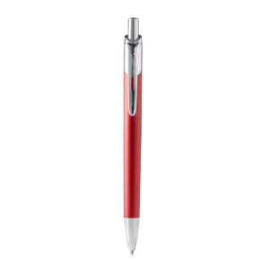 Bolígrafo de aluminio reciclado Stamina Borg 1275, rojo, vista frontal del bolígrafo