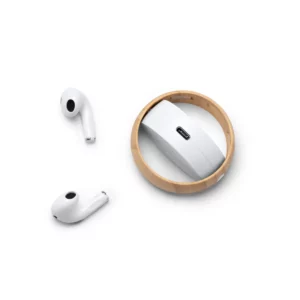 Auriculares con estuche Stamina Auron 1285, blanco, vista superior del conjunto
