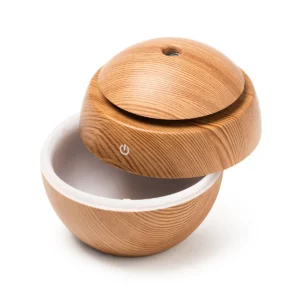 Humidificador y difusor Stamina Citrus 1314, marrón, vista del humidificador abierto y su depósito