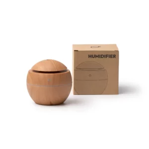 Humidificador y difusor Stamina Citrus 1314, marrón, vista del humidificador junto a la caja