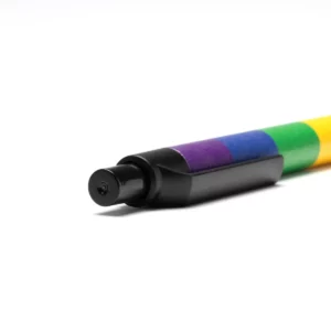 Bolígrafo Stamina Sivan 1328, multicolor, detalle del pulsador y el clip
