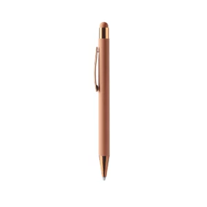 Bolígrafo con puntero Stamina Peret 1333, rosa, vista frontal del bolígrafo