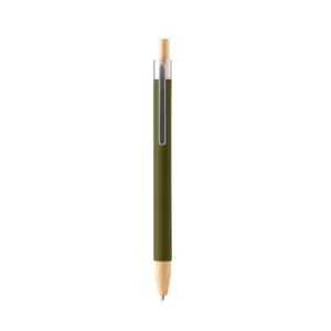 Bolígrafo metálico Stamina Silma 1339, verde helecho, vista frontal del bolígrafo