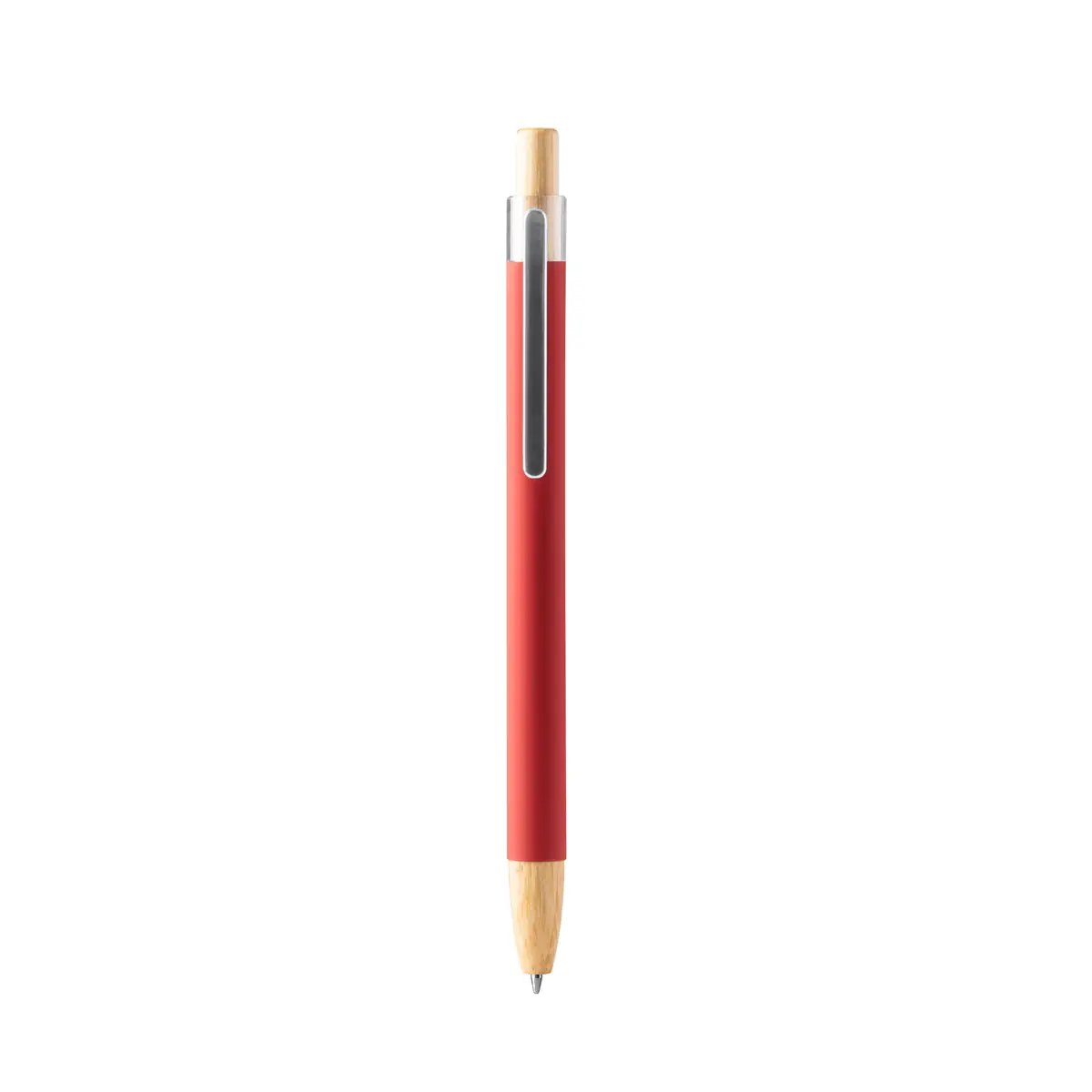 Bolígrafo metálico Stamina Silma 1339 6 Bolígrafo metálico Stamina Silma 1339, rojo, vista frontal del bolígrafo