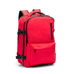 Mochila de viaje RPET Stamina Banter 1347, rojo, vista de la mochila en perspectiva