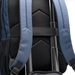 Mochila para portátil Stamina Brunen 1354, marino, detalle de la espalda acolchada y las cintas de hombro