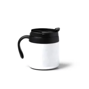 Taza térmica Stamina Vake 1358, blanco, vista frontal del producto