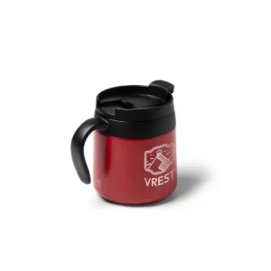 Taza térmica Stamina Vake 1358, rojo, vista de la taza con un ejemplo de personalización
