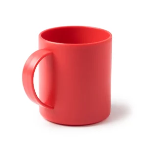 Taza de PP Stamina Lino 1362, rojo, vista de la taza en perspectiva