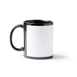 Taza negra para sublimar Stamina Lixi 1363, negro, vista frontal del producto