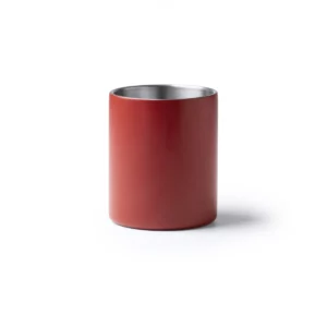 Taza con mosquetón Stamina Nasik 1369, rojo, vista del cuerpo de la taza desde el lado opuesto al asa