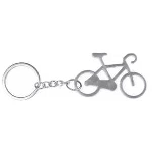 Llavero bicicleta Stamina Giro 1380, plata, vista frontal del modelo