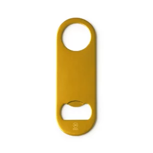 Abridor de aluminio reciclado Stamina Davy 1396, amarillo, vista frontal del modelo