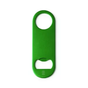 Abridor de aluminio reciclado Stamina Davy 1396, verde helecho, vista frontal del modelo