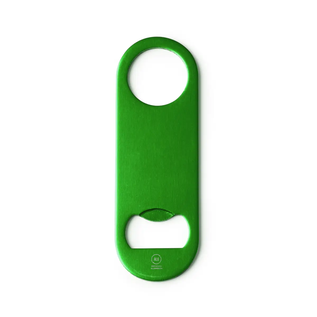 Abridor de aluminio reciclado Stamina Davy 1396 6 Abridor de aluminio reciclado Stamina Davy 1396, verde helecho, vista frontal del modelo