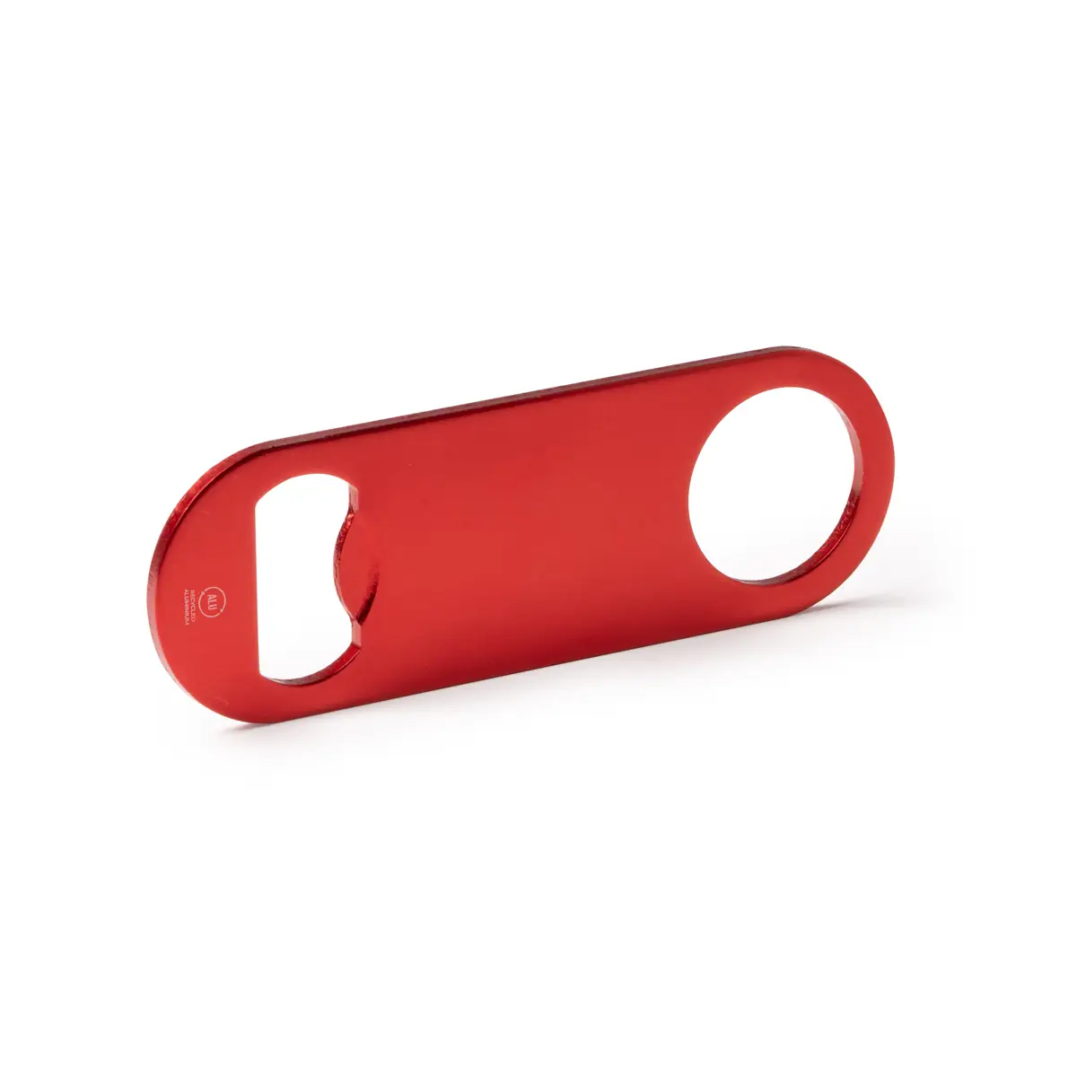 Abridor de aluminio reciclado Stamina Davy 1396 2 Abridor de aluminio reciclado Stamina Davy 1396, rojo, vista del modelo en perspectiva