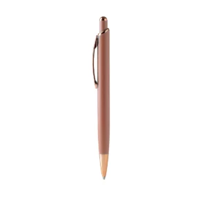 Bolígrafo metálico Stamina Perla 1489, rosa, vista frontal del bolígrafo