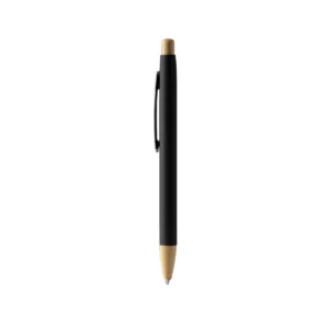 Bolígrafo metálico Stamina Verso 1505, negro, vista frontal del bolígrafo