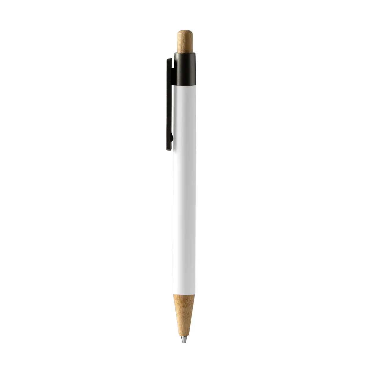 Bolígrafo metálico Stamina Copla 1506 1 Bolígrafo metálico Stamina Copla 1506, blanco, vista frontal del bolígrafo